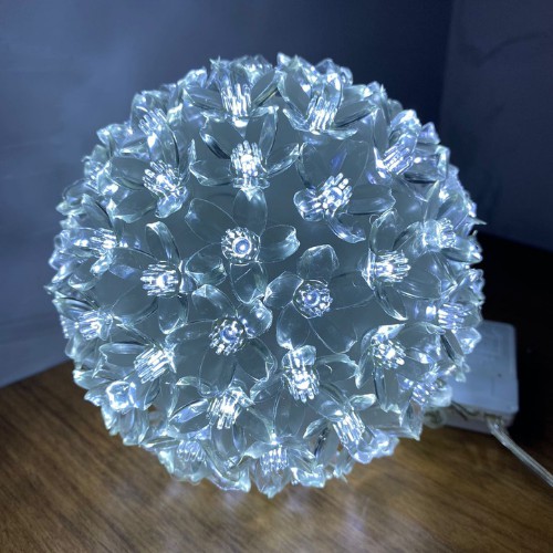 Globo Lampadas Pisca Pisca Luz De Led Flor Tomada Tam M Dio